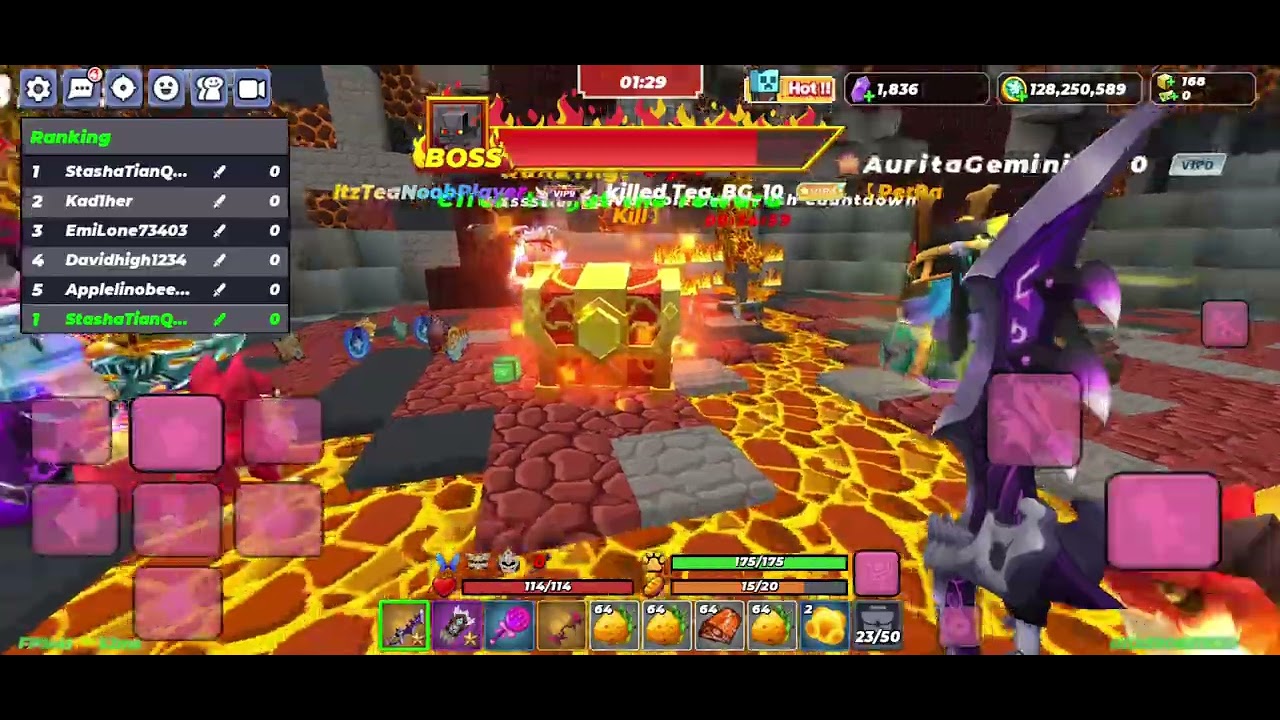 So Easy 6000 Kills Player Super Penta and Participate Lava Golem Blockman Go Skyblock