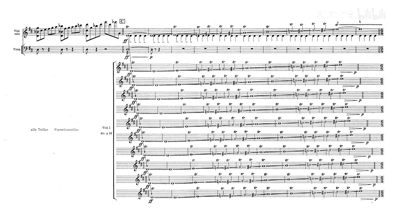 [Score-Video] Schnittke - Cadenzas for Beethoven Violin Concerto Op.61 - Op.118