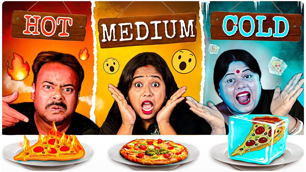 Extreme HOT vs COLD vs MEDIUM Food Challenge | Hot vs Cold Competition