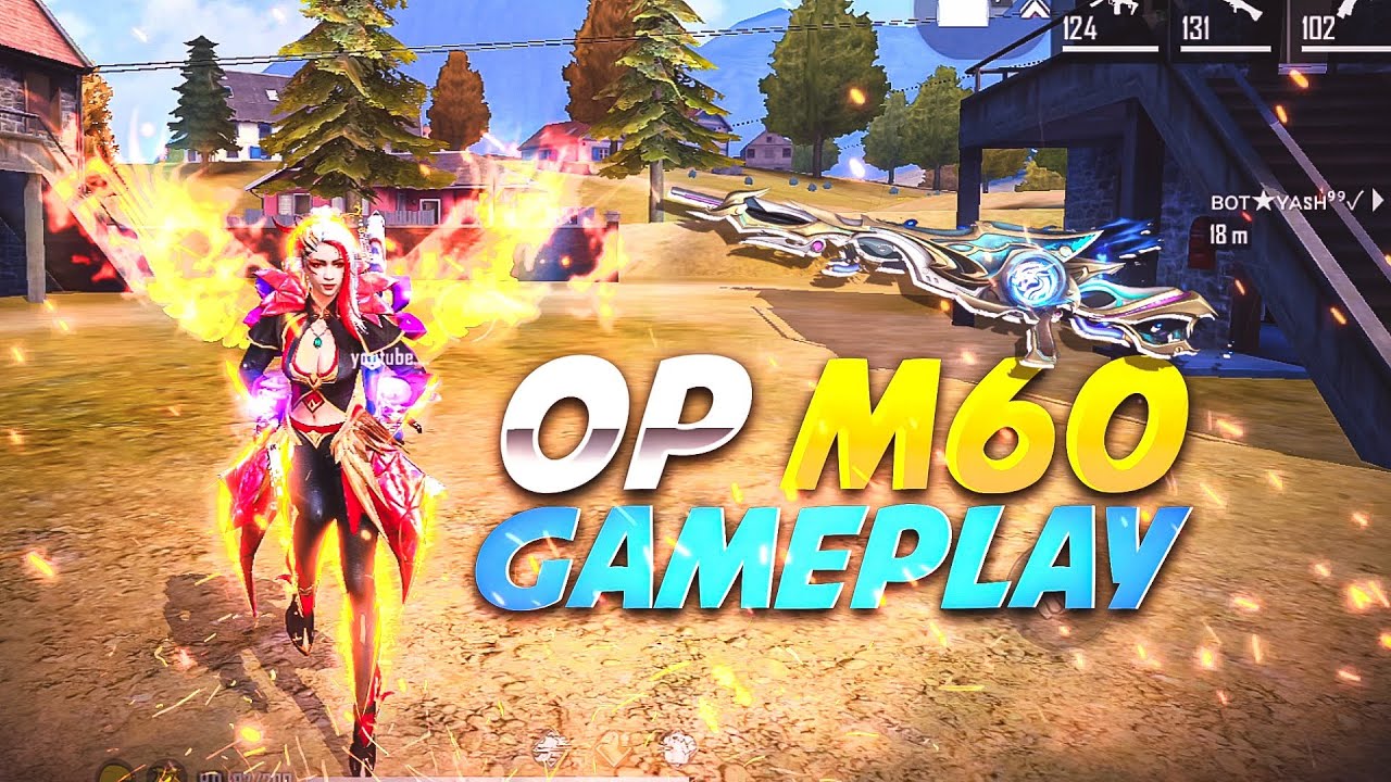 Vermilion Whirlwind Bundle Overpowered Gameplay With New M60 - Garena Free Fire