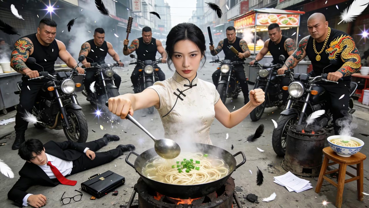 Gangsters Smashed Her Street Stall—One Kick Sent ’Em Flying! She’s a Hidden Boss, All Shocked! | Dub