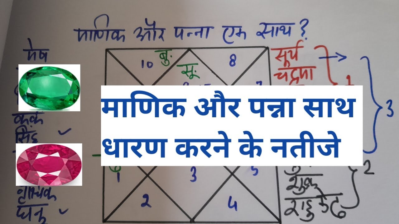 क्या पन्ना और माणिक एक साथ पहन सकते है, Effect of wearing Emerald and rubu together, panna aur manik