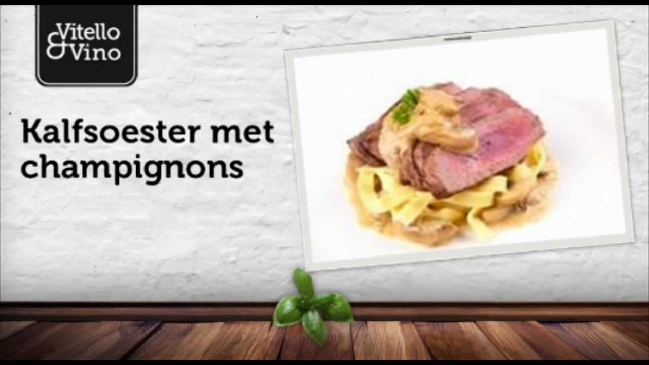 Lekker Kalfsvlees! Gebakken kalfsoesters met champignons