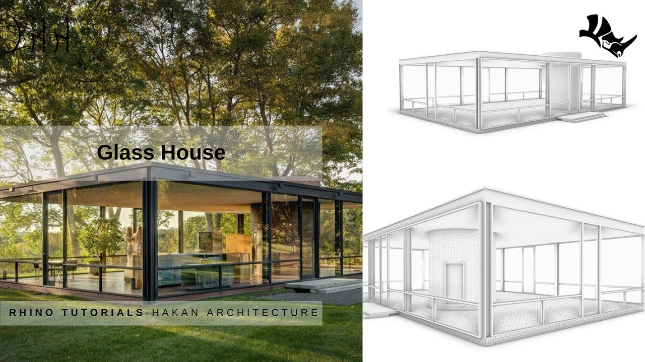 Rhino-Glass House by Philip Johnson