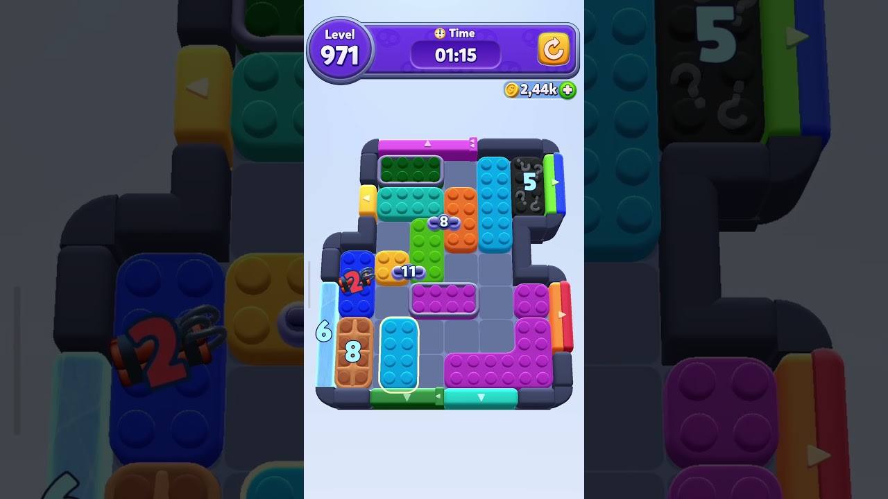 Color Block Jam Level 971 Walkthrough / Solution