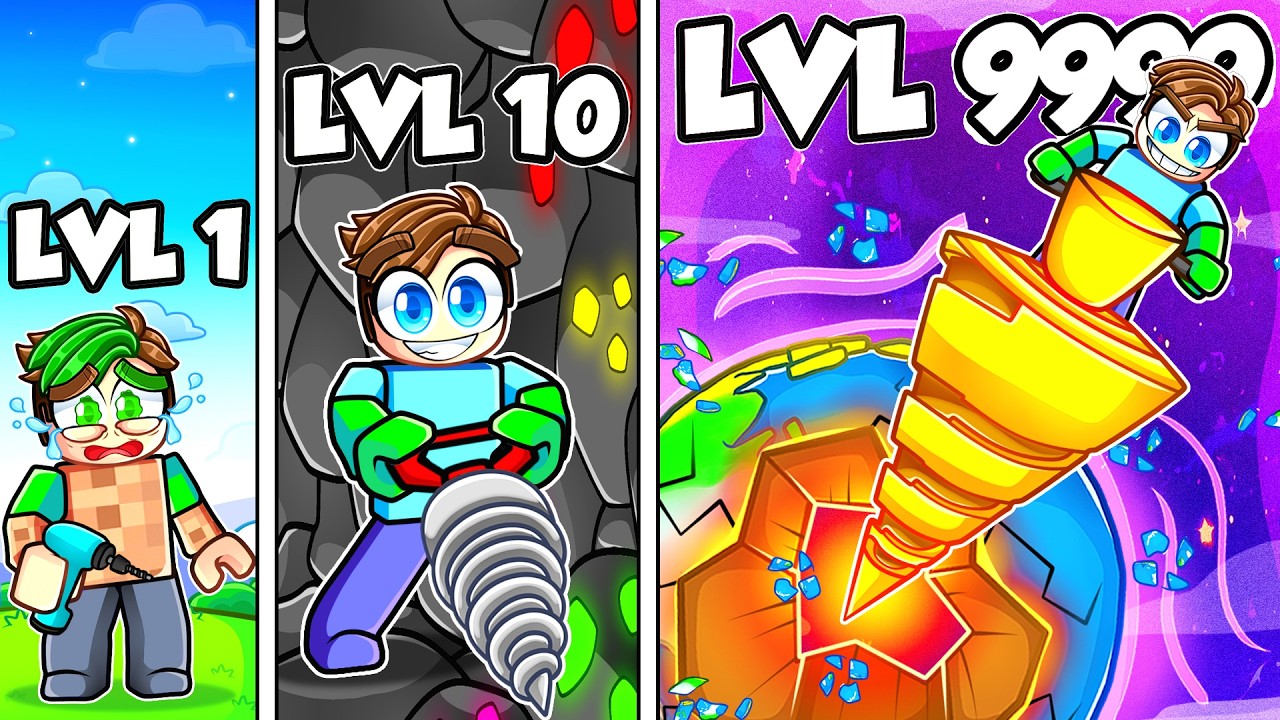 Upgrading NOOB to GOD Drill in Roblox!