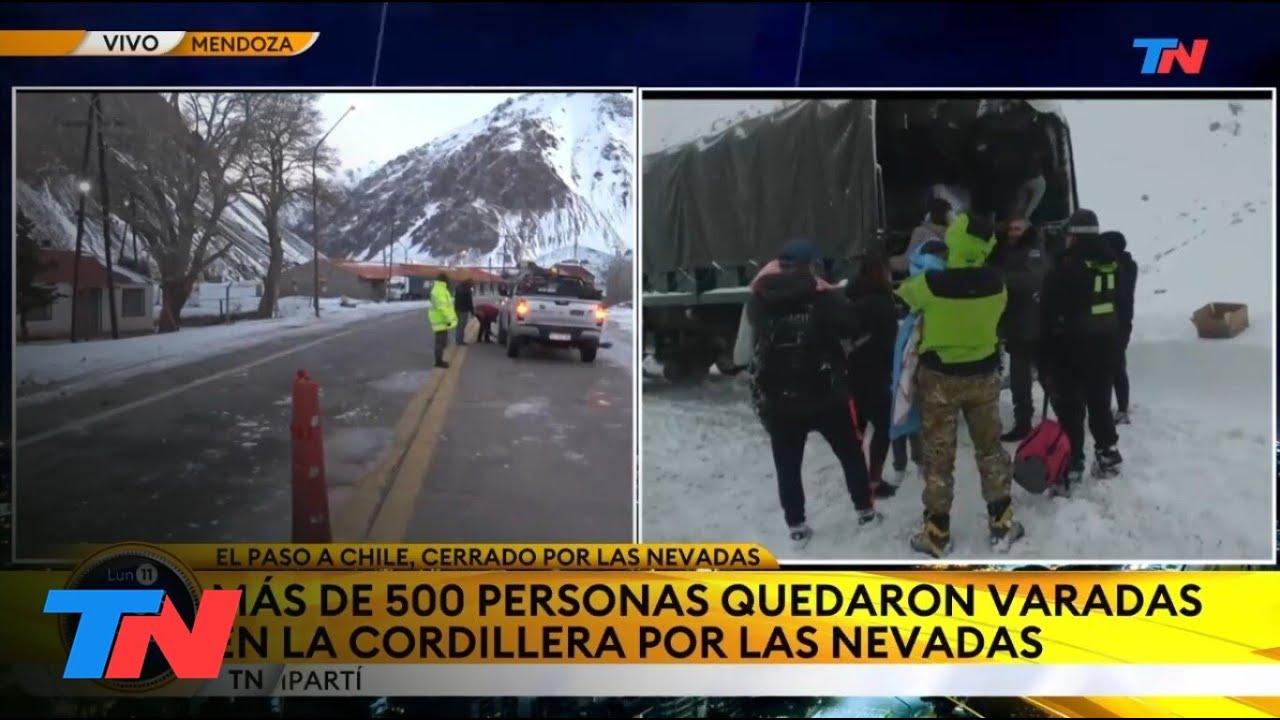 VARADOS EN LA CORDILLERA I Más de 500 personas varadas en Mendoza por el temporal de nieve