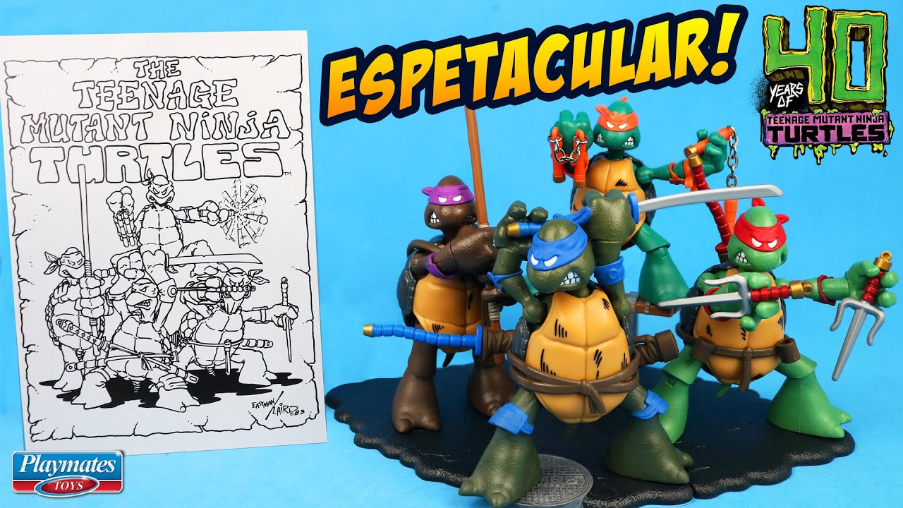 Espetacular! A nova colecão das Tartarugas Ninja baseada no 1º esboço original - TMNT 40 anos