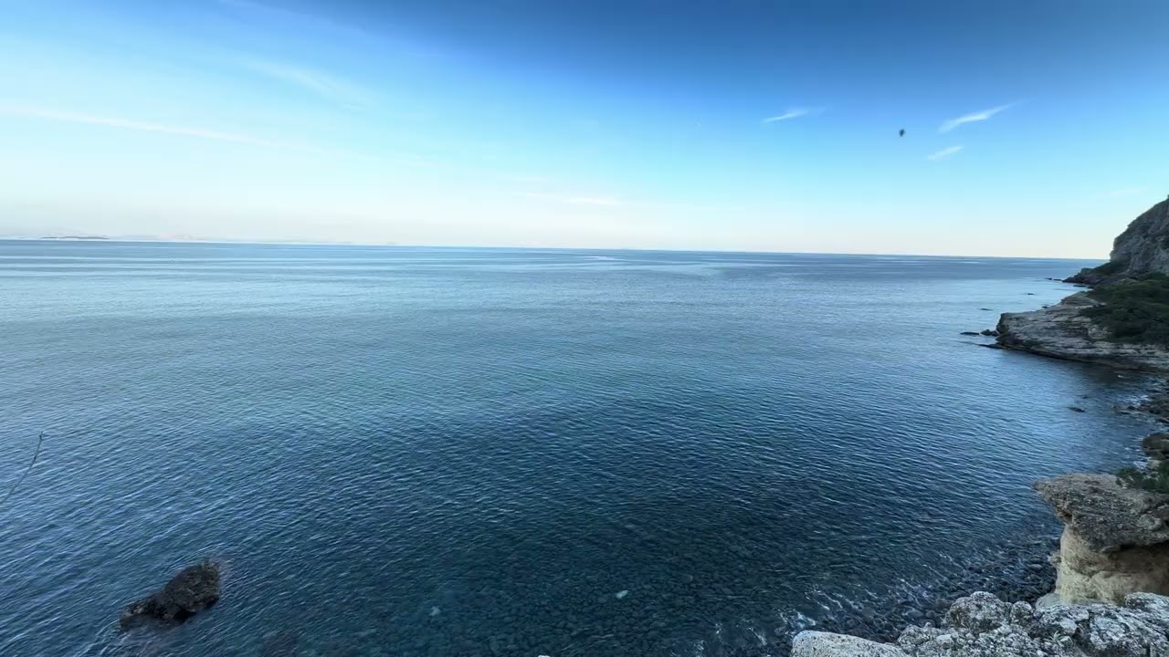 Calm Sea Sounds | Peaceful Ocean View in Greece 🌊 (1 Hour)