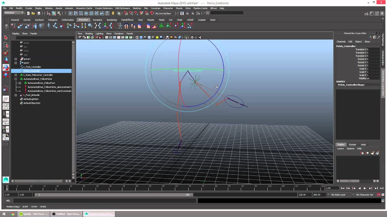 Maya - Automated Polevector for IK Leg