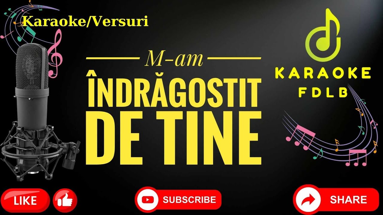 M-am indragostit de tine //Karaoke//Versuri//Negative//Populara🛑La/minor🛑