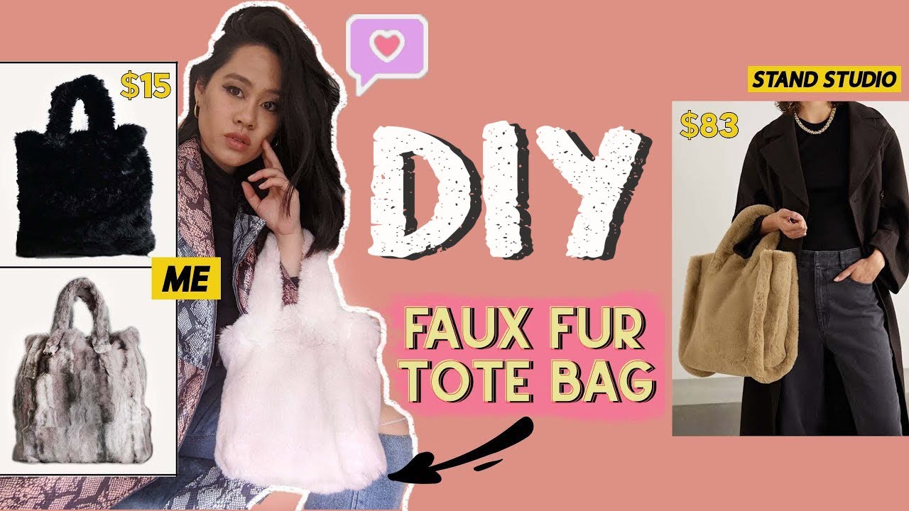 How to sew the trendy Faux Fur Tote Bag - Balenciaga inspired