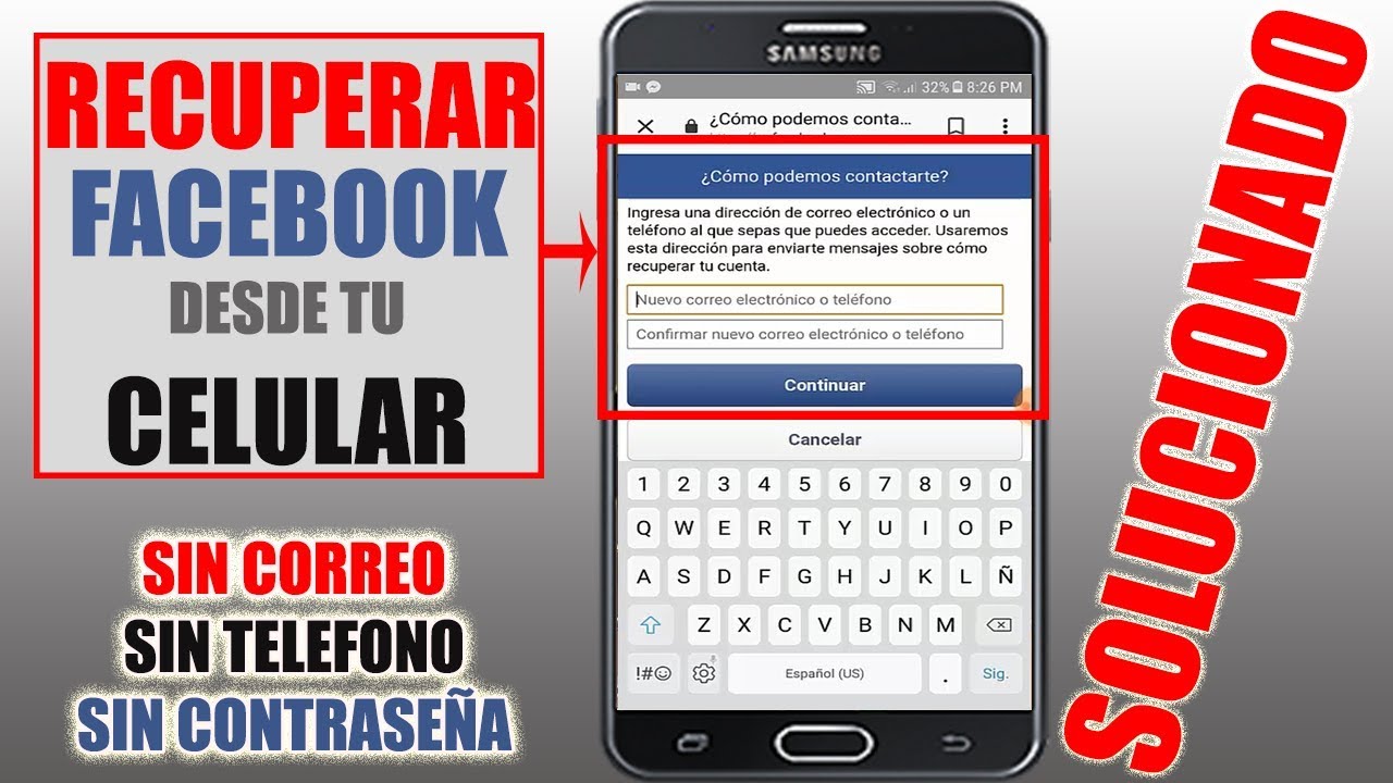 Como Recuperar tu Cuenta de Facebook  Sin Correo, Sin Tel&eacute;fono y Sin Contrase&ntilde;a | DESDE TU CELULAR |