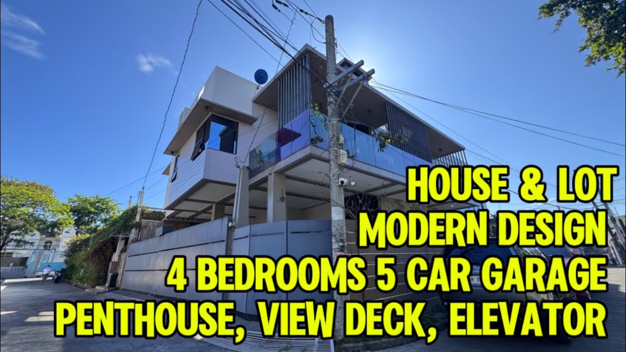 L-684-26 House and lot modern design 3 storey with penthouse and elevator