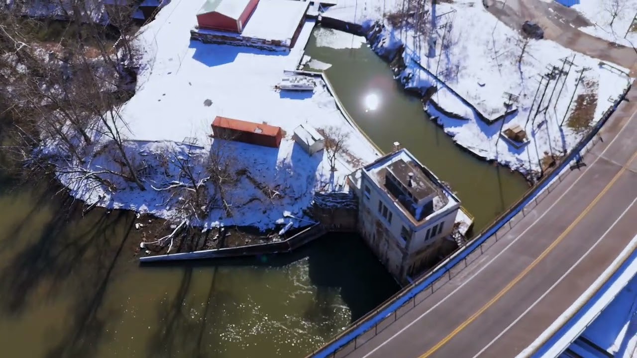 Snow Covers Pelzer Dam | Rare Winter Drone Footage in South Carolina ❄️