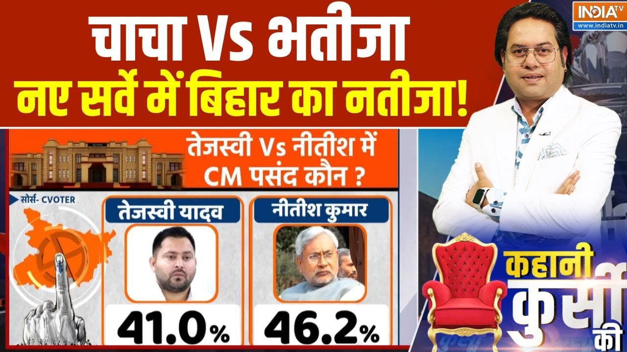 Bihar Election 2025 Survey: चाचा Vs भतीजा...नए सर्वे में बिहार का नतीजा! | Tejaswi Yadav | Nitish