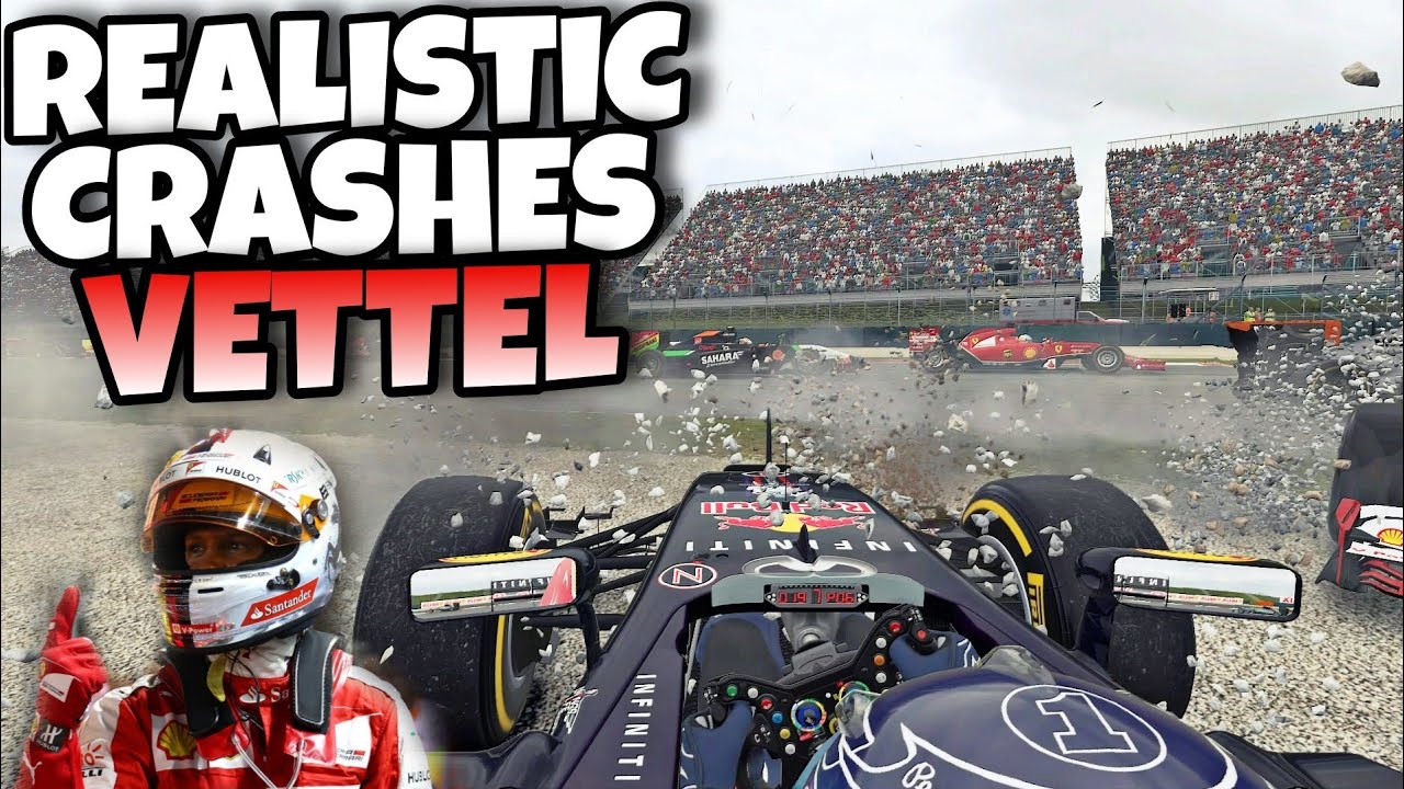 REALISTIC F1 CRASHES SEBASTIAN VETTEL 2010-2021
