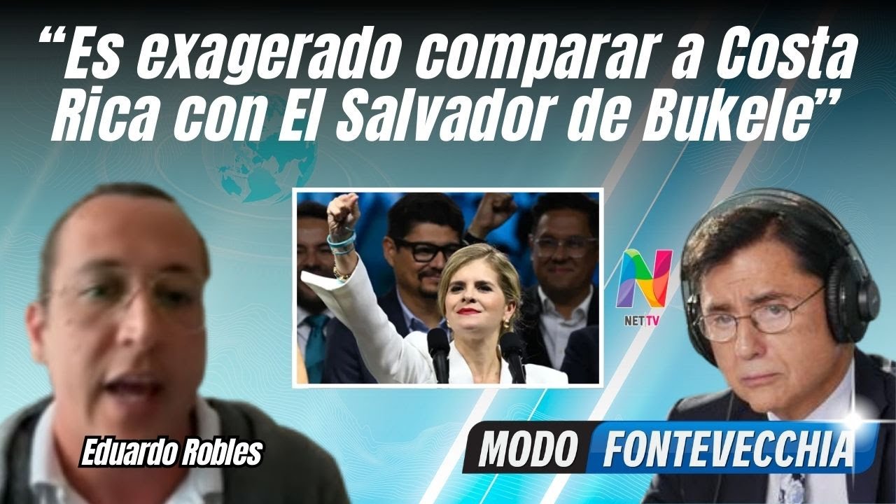 “Es exagerado comparar a la electa presidente de Costa Rica con Bukele”, sostuvo Eduardo Robles
