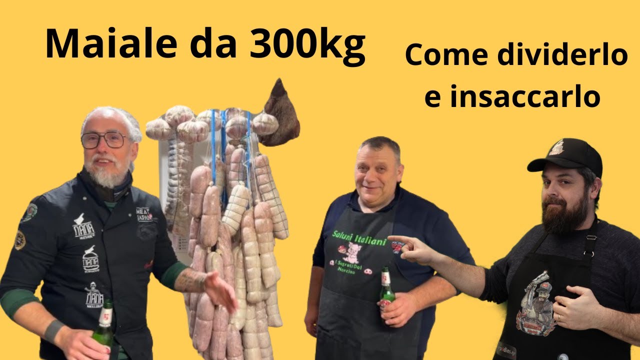 Maiale da 300 kg come dividerlo e insaccarlo
