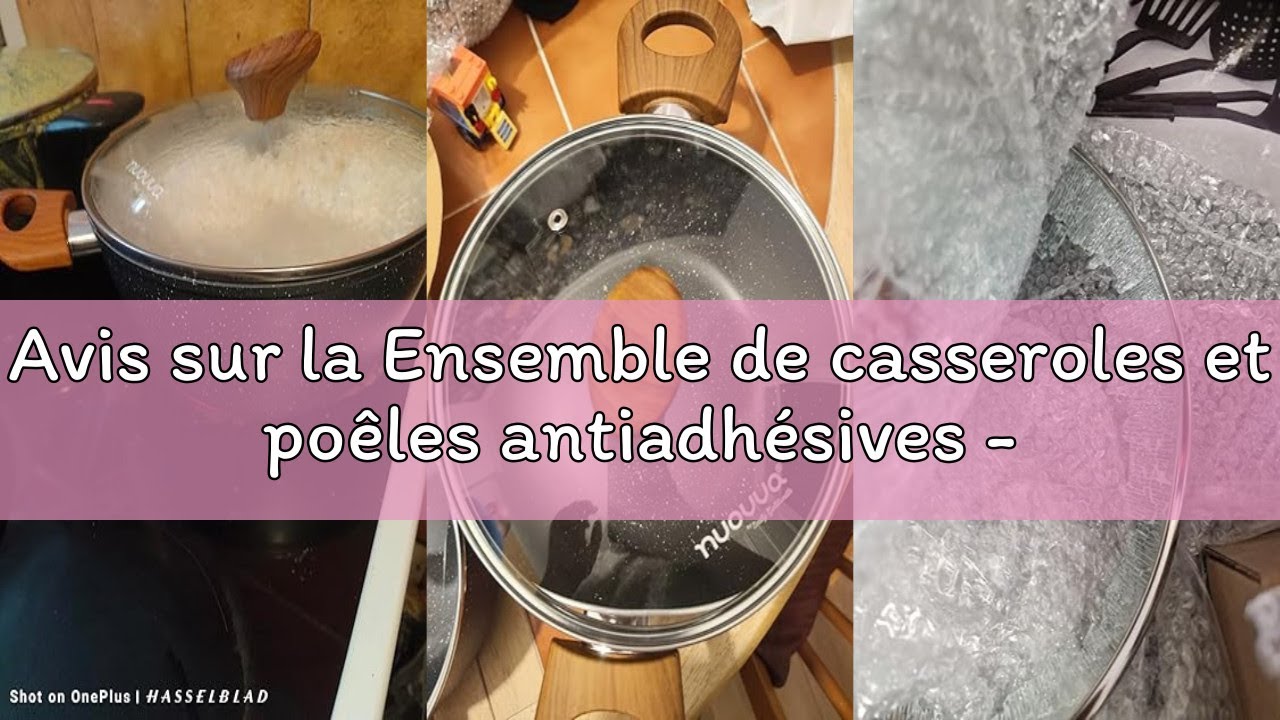 Avis sur la Ensemble de casseroles et poêles antiadhésives - Plaque à induction - Batterie de cuisin