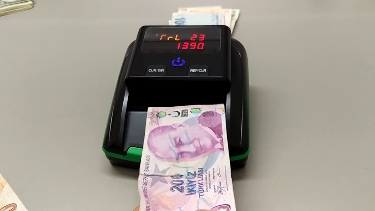 Bill Counter AL-130 F5 Sahte Para Kontrol Makinesi 5 Ülke Parası (TL – USD – EURO – GBP – RUB)