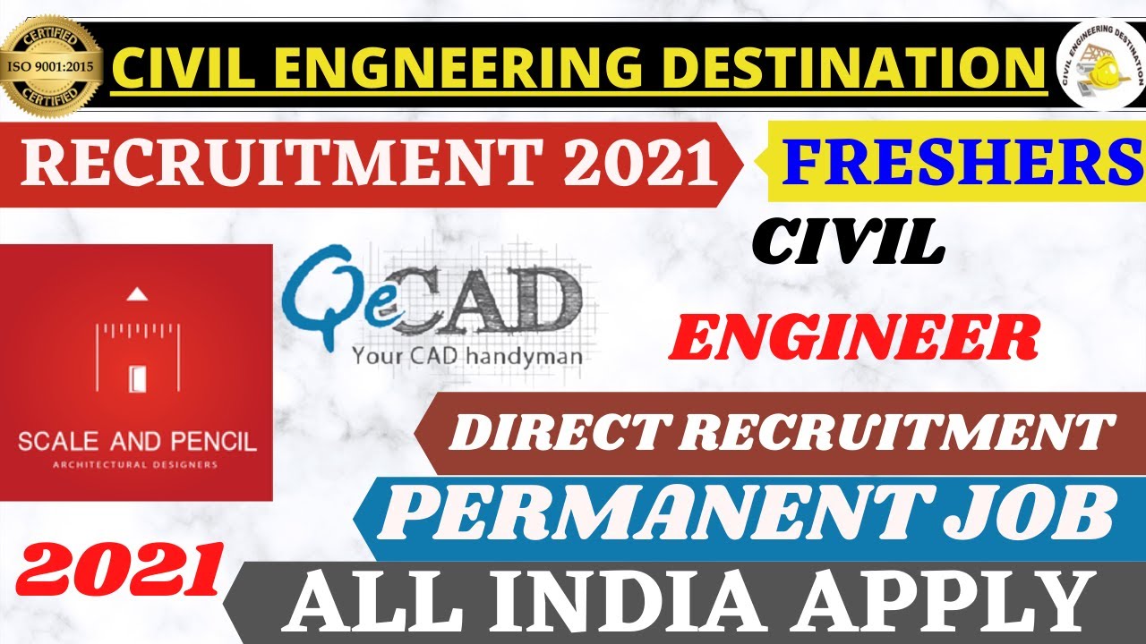2 JOB #freshers RECRUITMENT CIVIL ENGINEER 2021