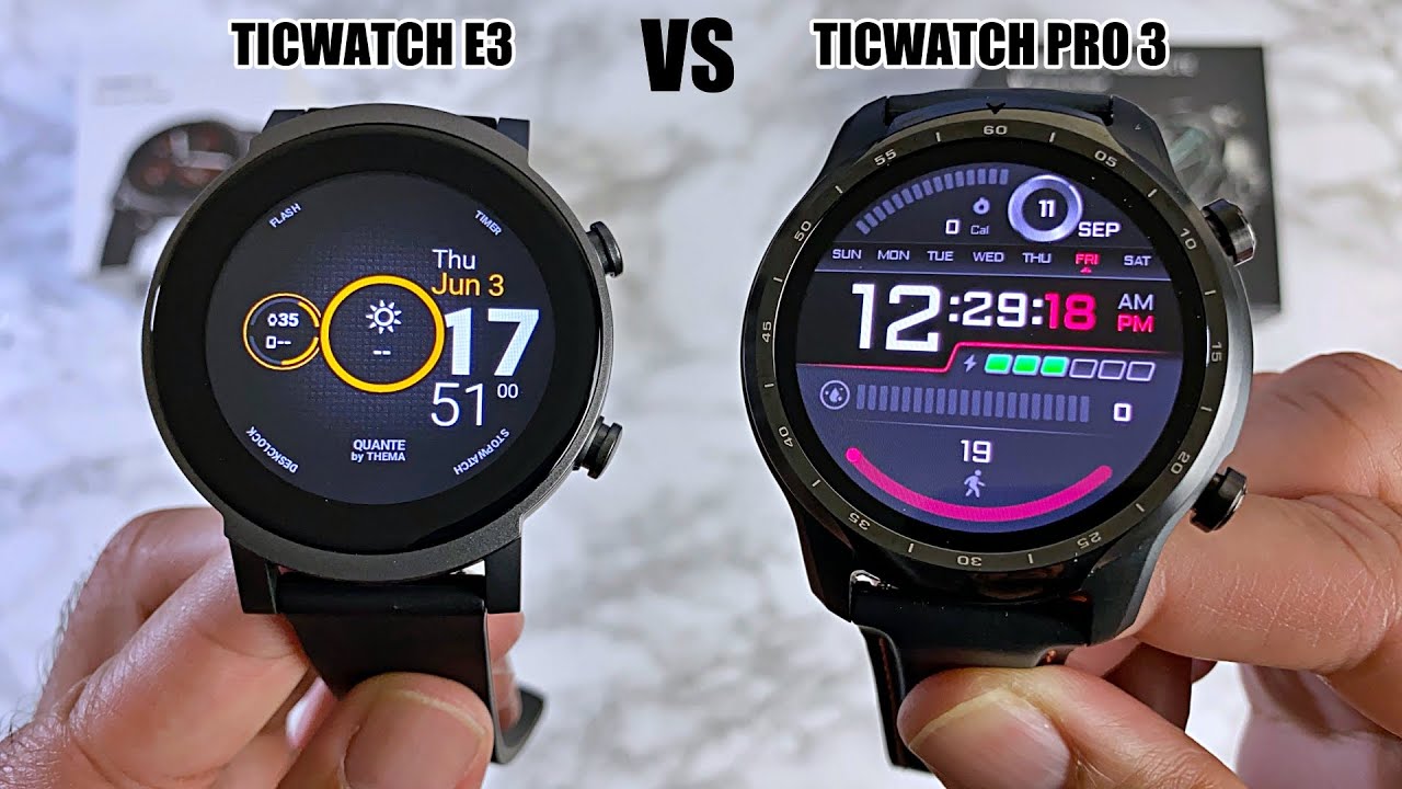 TicWatch E3 vs Ticwatch Pro 3 Smartwatch Comparison - Which One Should You Buy?