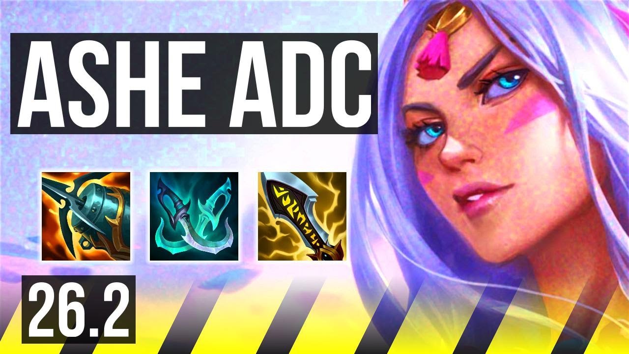 ASHE & Pyke vs YUNARA & Thresh (ADC) | 42K damage | KR Master | 26.2