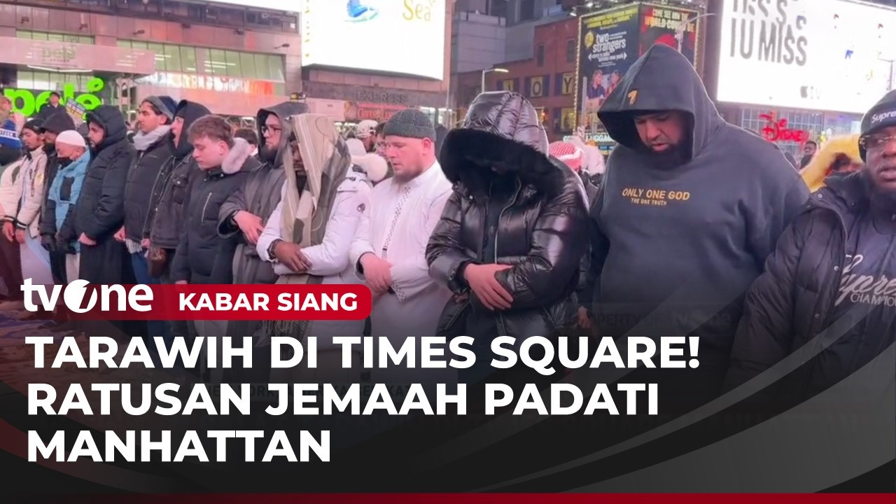 Ratusan Umat Muslim di AS Jalani Solat Tarawih di Times Square | Kabar Siang