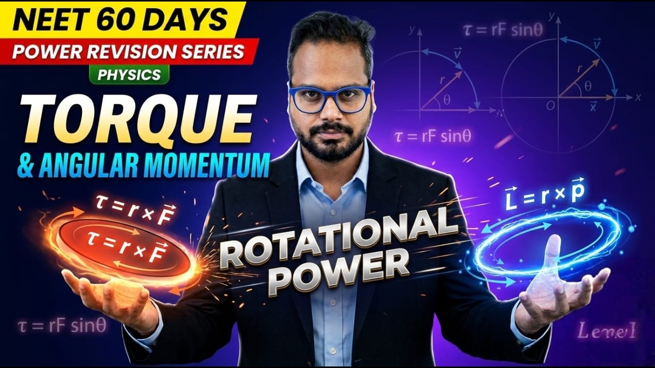NEET 60 Days | Torque & Angular Momentum | Physics Rapid Revision | AA Sir
