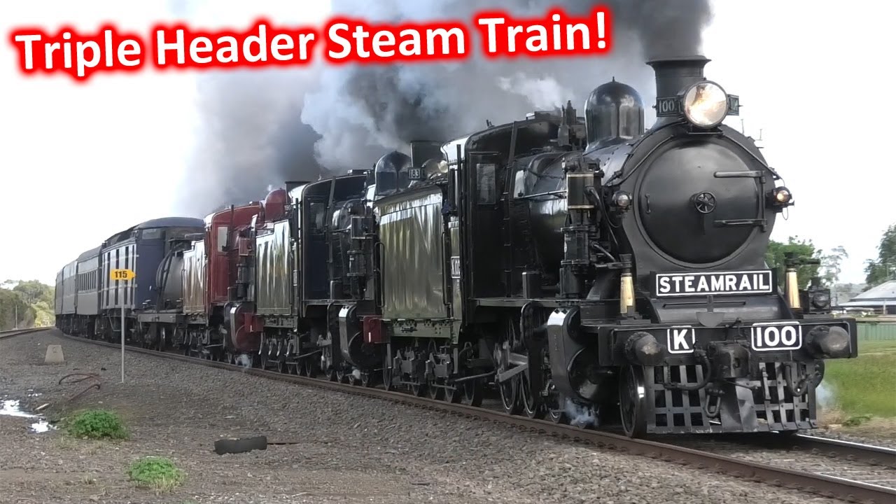 100 Years of the K Class Locomotive; Rare Triple Header Steam Train to Traralgon