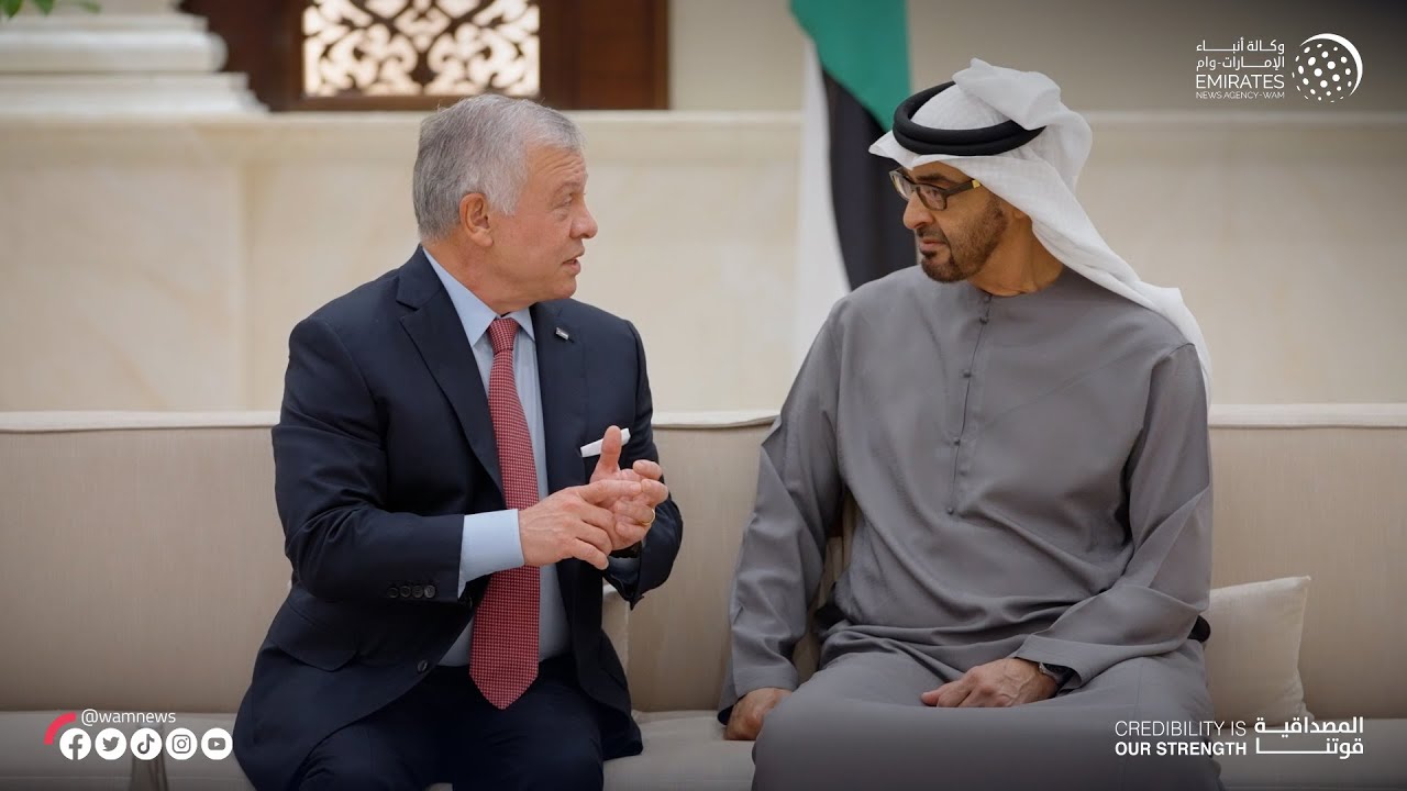 رئيس الدولة يستقبل ملك الأردن