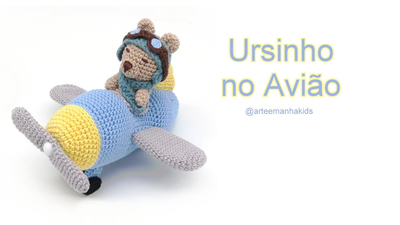 Ursinho no Avião - por @ArteeManhaKids
