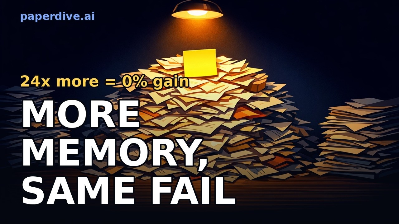 LLM memory agents: 24x more storage bought zero improvement &mdash; here's why