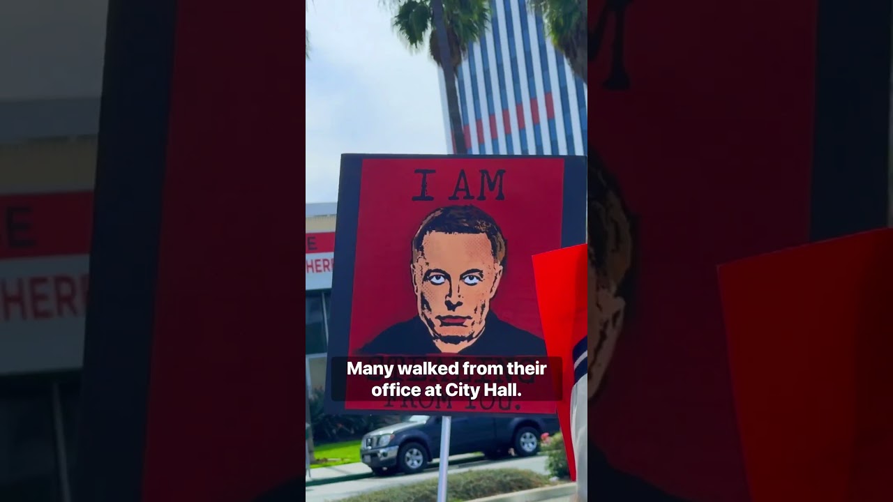 Government employees protesting Elon Musk #doge #elon #elonmusk #taxes