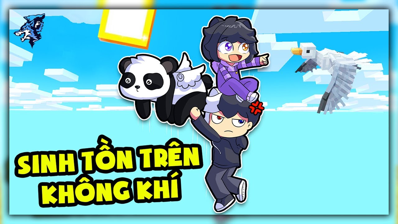 Minecraft nhưng Sinh Tồn 0 Block !!! Siro Và Noob Ruby Triệu Hồi Con Gấu Trúc Siêu Đáng