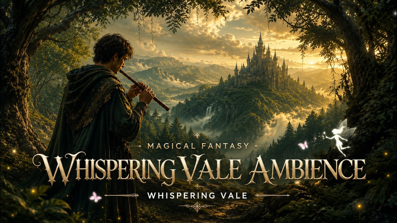 Whispering Vale | Deep Fantasy Forest Ambience with Flute (1 Hours Study & Focus Music)