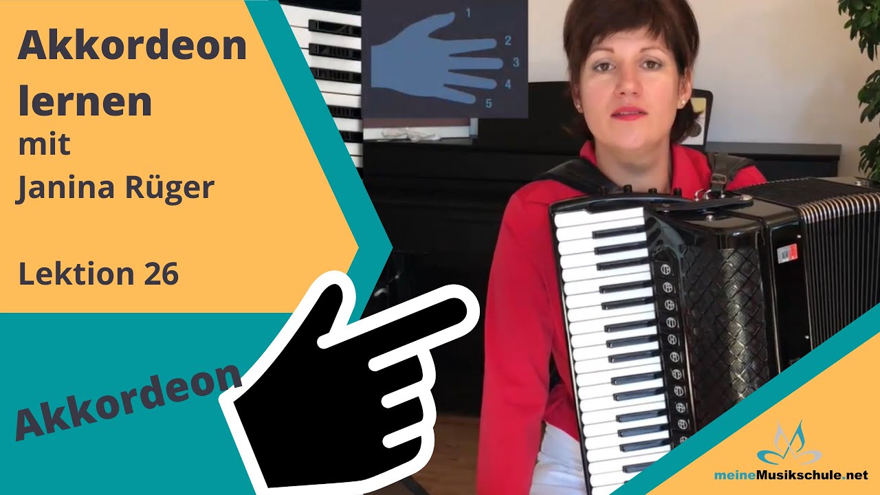 Akkordeon lernen mit Janina Rüger und meineMusikschule.net  | Mustervideo L26