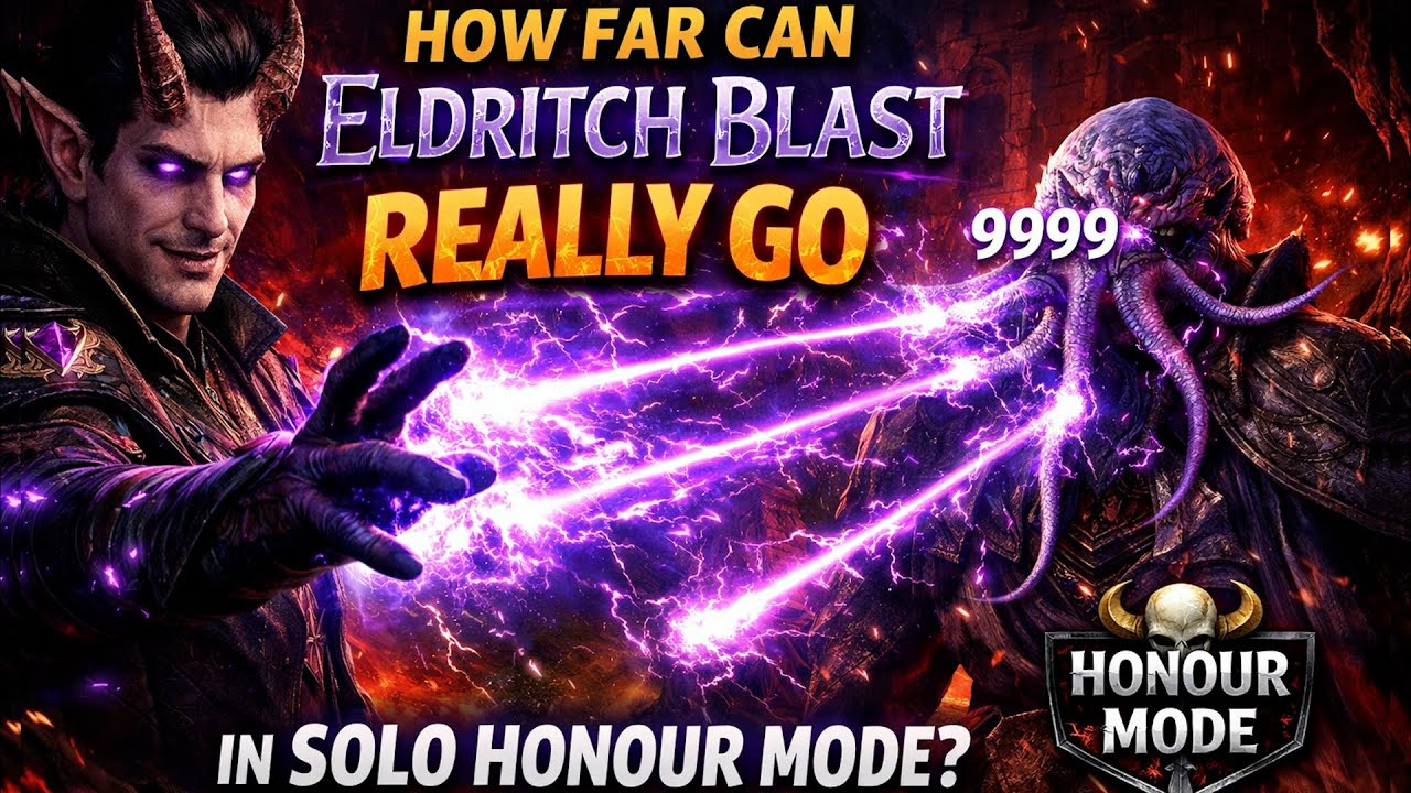 How Far Can Eldritch Blast REALLY Go in Solo Honour Mode BG3?