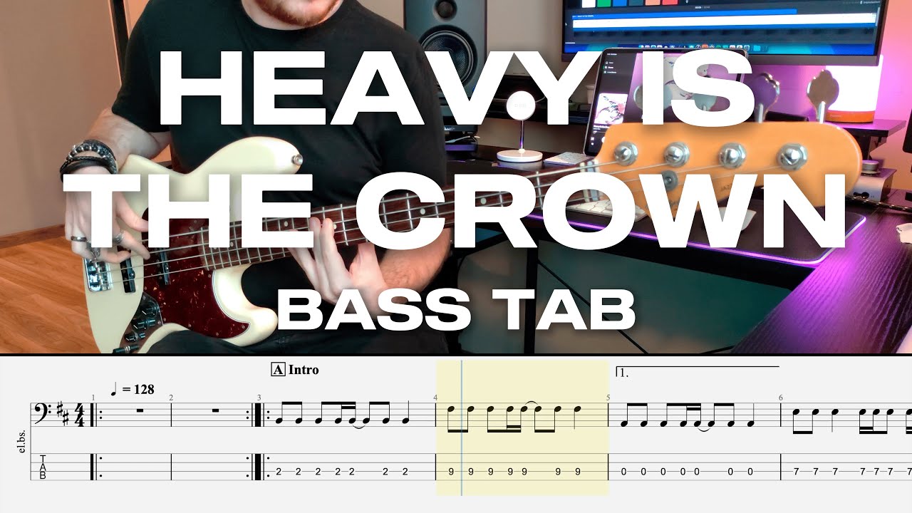Linkin Park - Heavy Is The Crown // Bass Cover // Play Along Tabs and Notation