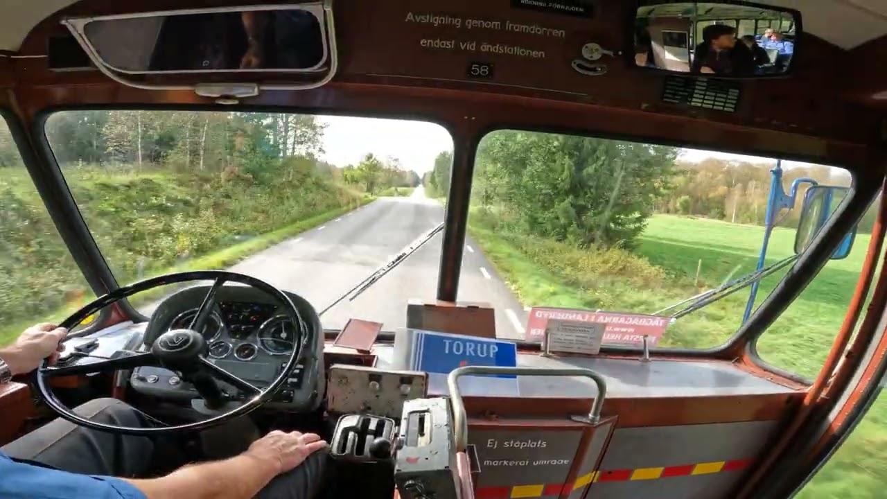 Veteranbuss nr 58 från Ringlinien under tågdagarna i Landeryd