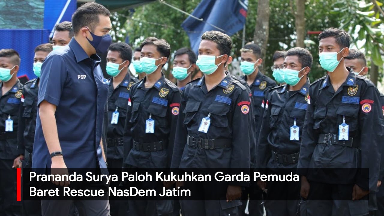 Prananda Surya Paloh Kukuhkan Garda Pemuda Baret Resue NasDem Jatim