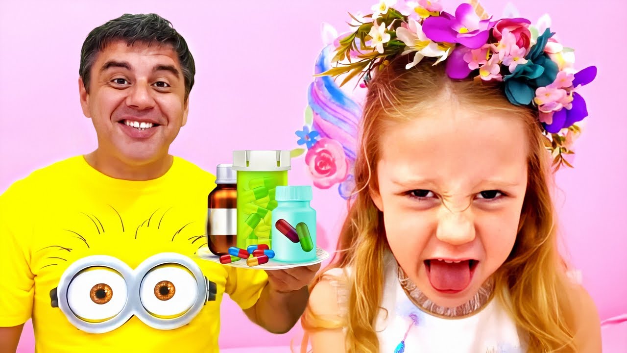 Nastya ve baba Karantina rutini
