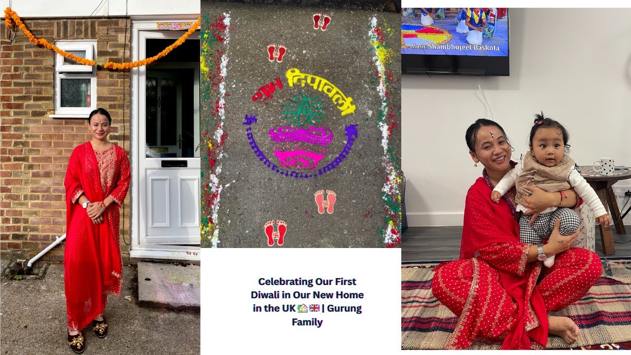 Our First Diwali in Our New UK Home 🏡 🇬🇧/ gurung family