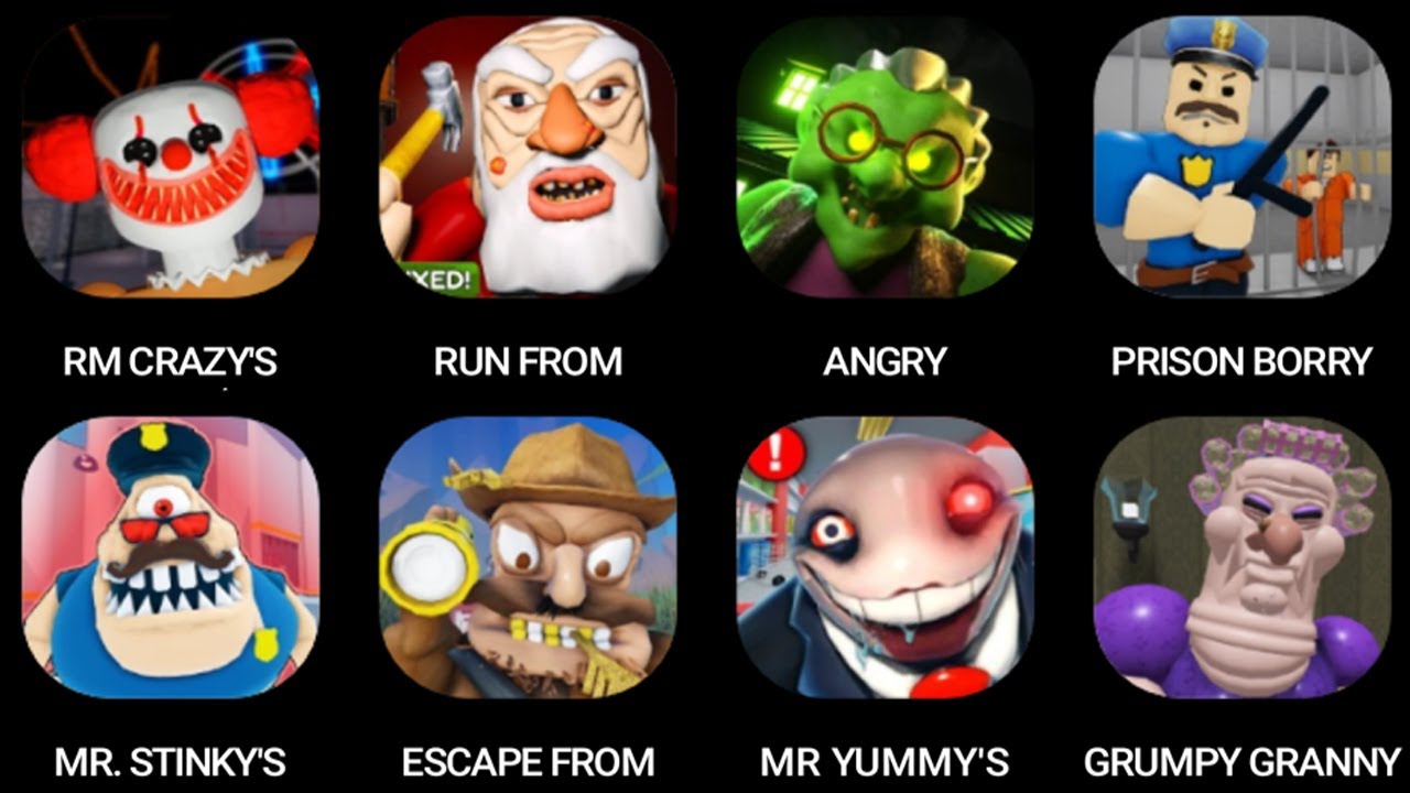 Grumpy Granny, Rm Crazy's Carnival, Run From Grandpa, Angry Grandmother, PRison Borry Breeakout,..