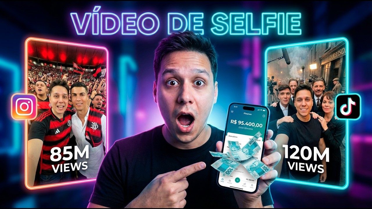Como Criar V&iacute;deos Selfie com Famosos usando IA (Trend Viral)