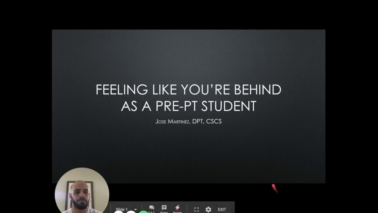 Feeling Like You're Behind as a Pre-PT Student