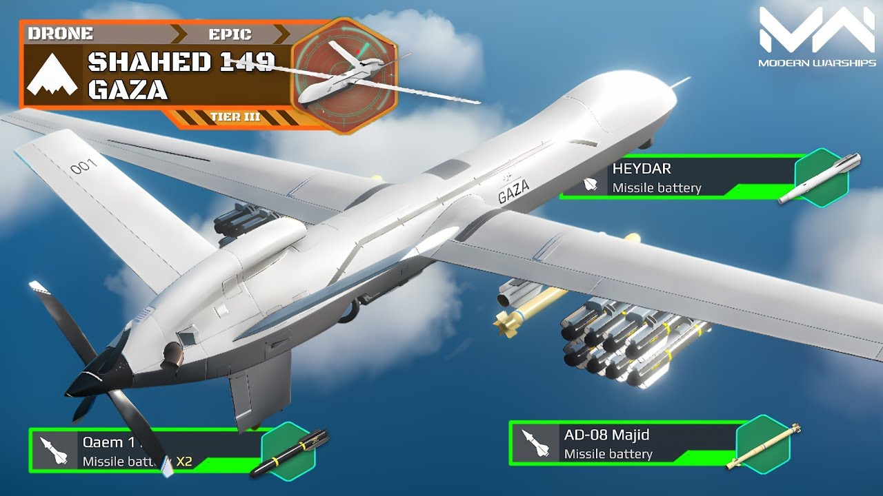 Shahed 149 Gaza March VIP Battlepass Drone Review | Modern Warships Alpha Test