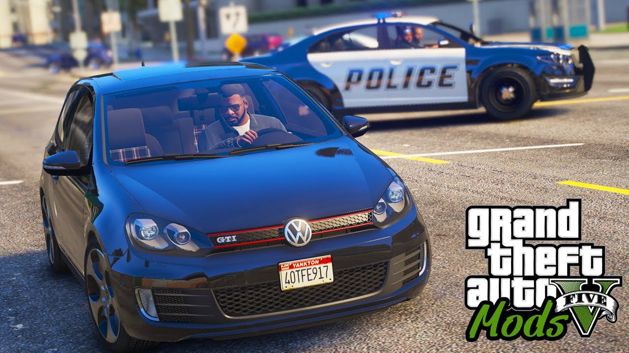 FUGA DA POLICIA COM GOLF GTI 2012 TURBO! - GTA 5 MODS