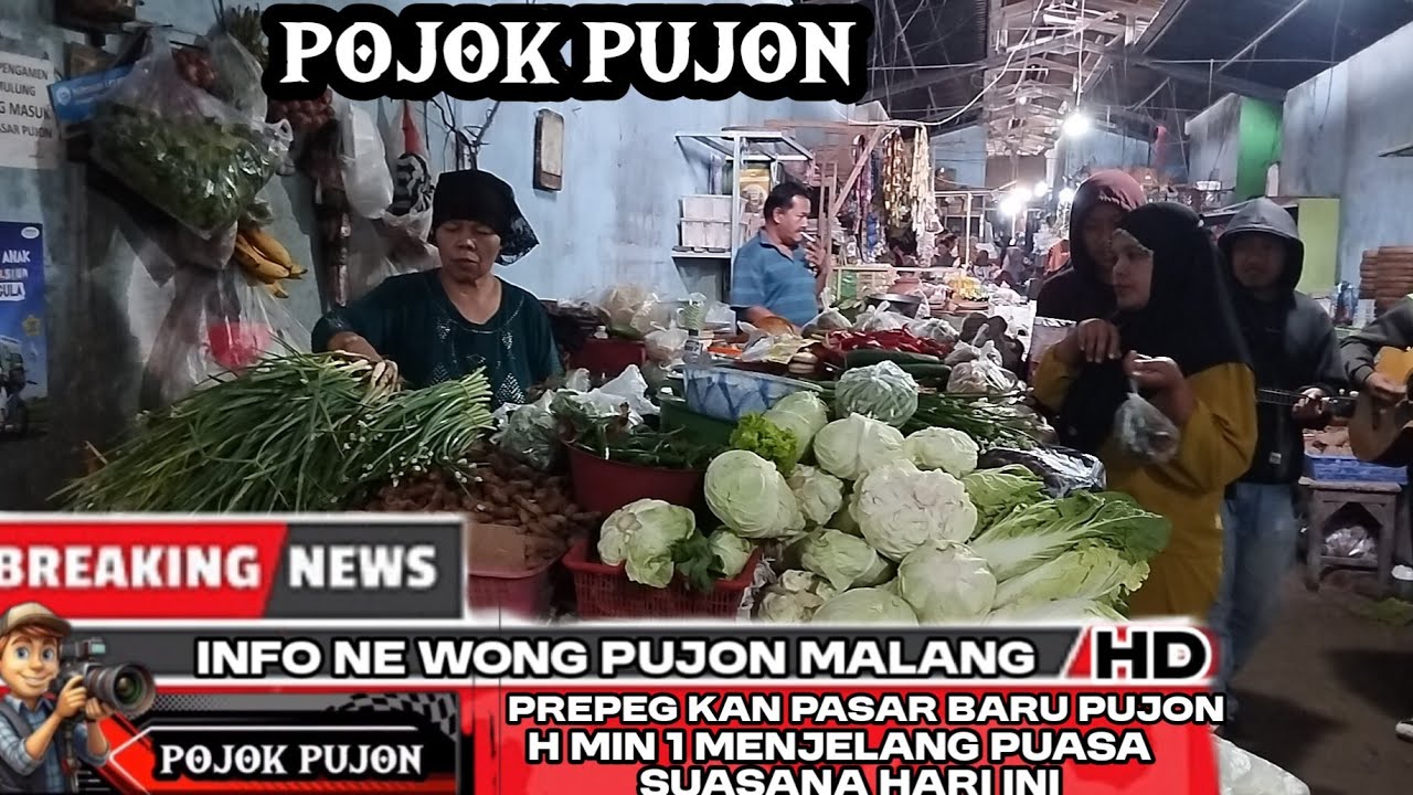 H MIN 1 menjelang puasa  ''PREPEG KAN''di padati pembeli PASAR PUJON MALANG